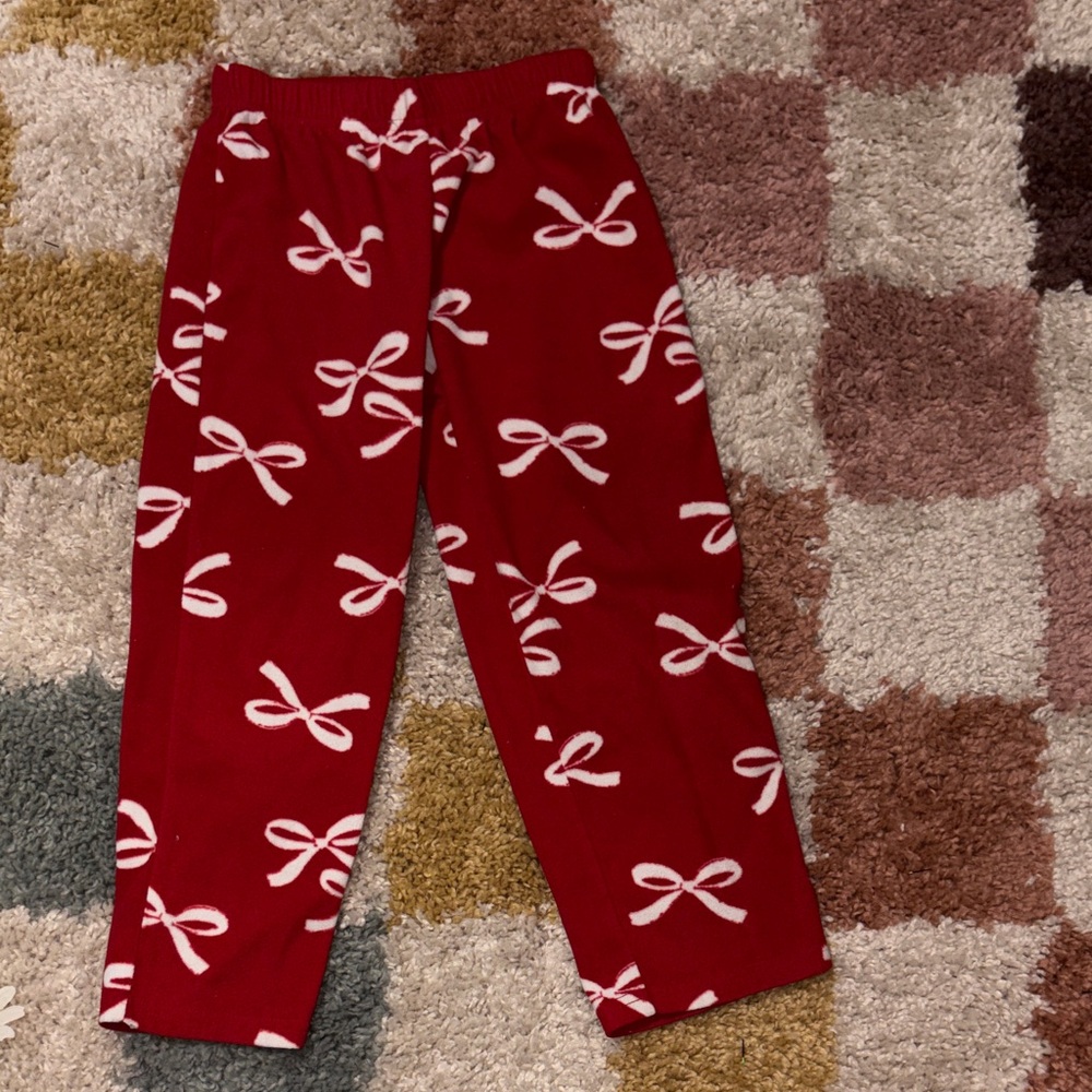 Carter's Red Pajama Bottoms with White Bows